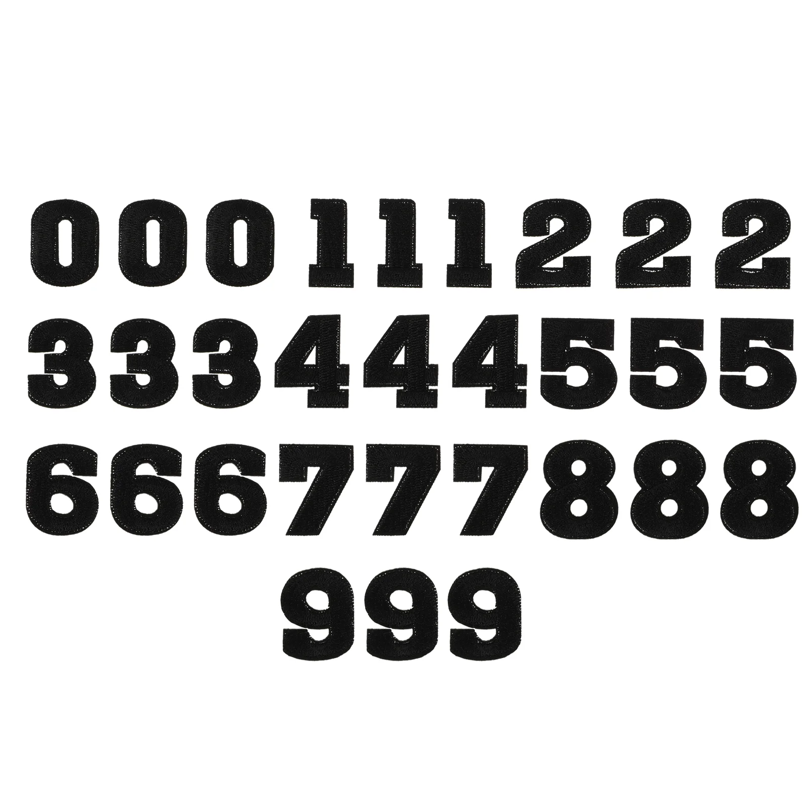 

30 Pcs Digital Patch Clothing Clothes Clothing Repair Material Number Sew Badges Polyester Sew Appliques