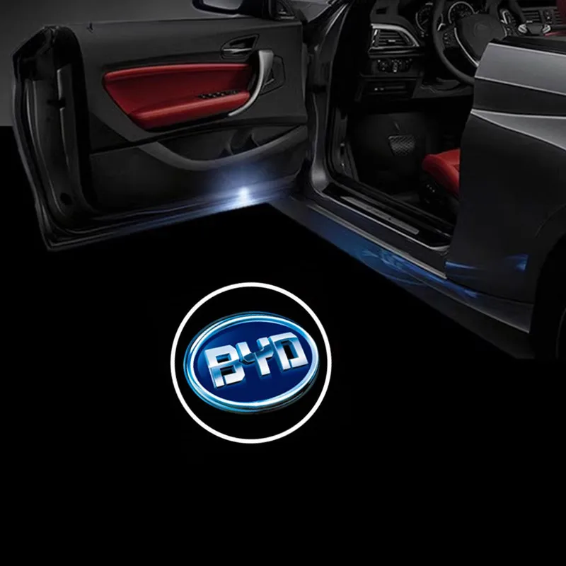 

2 шт. светодиодные автомобильные проекторы, дверные лампы, декоративная лампа, автоаксессуары для BYD EV Han DM Song PLUS Qin PRO Seal EA1 2020-2024