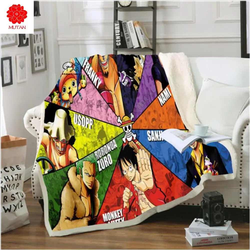 

Anime One Piece Blanket Design Flannel Fleece Blanket Printed Sofa Warm Bed Throw Blanket Adult Sherpa Blanket style-8