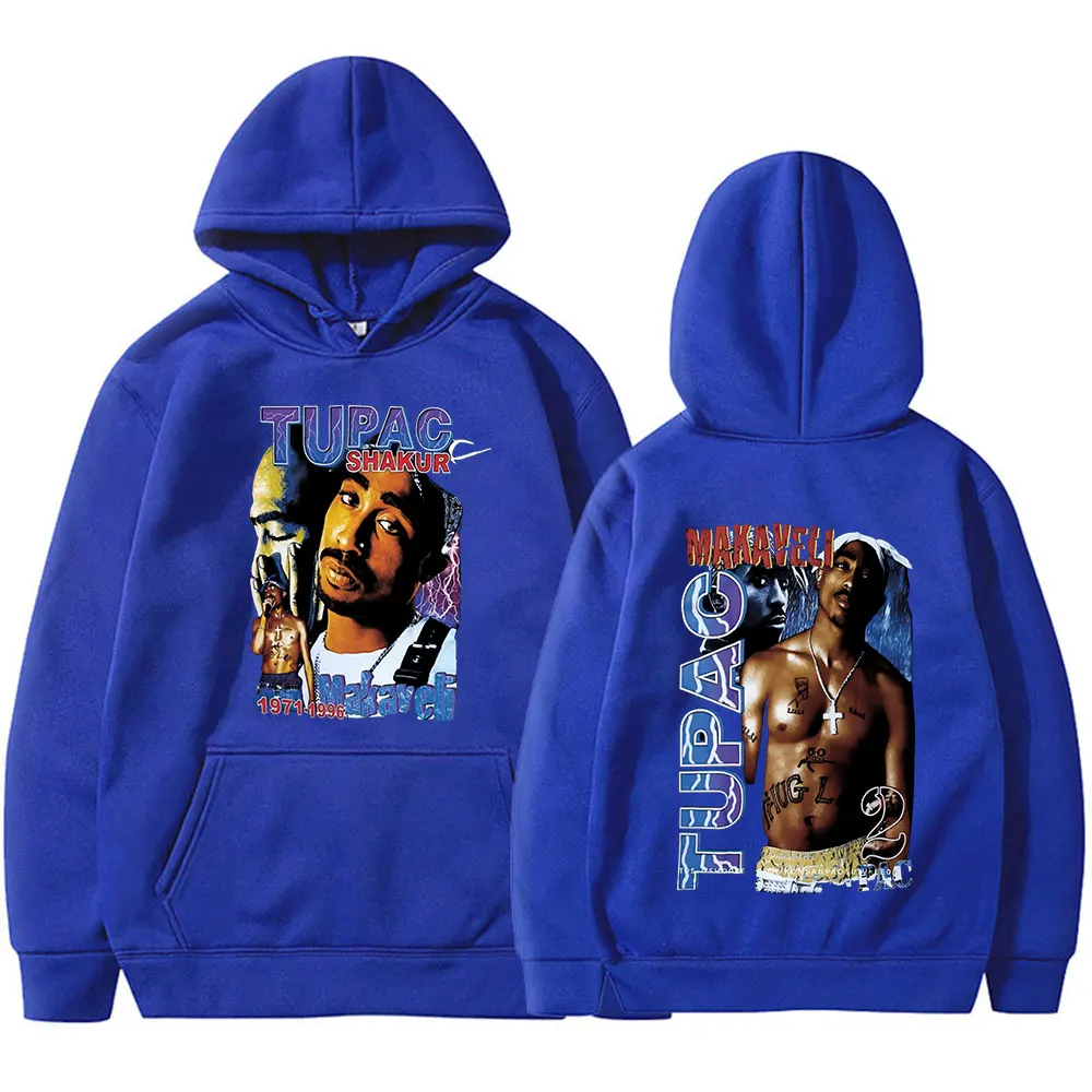Толстовка Rapper Tupac 2pac для мужчин и женщин винтажный свитшот с капюшоном в стиле