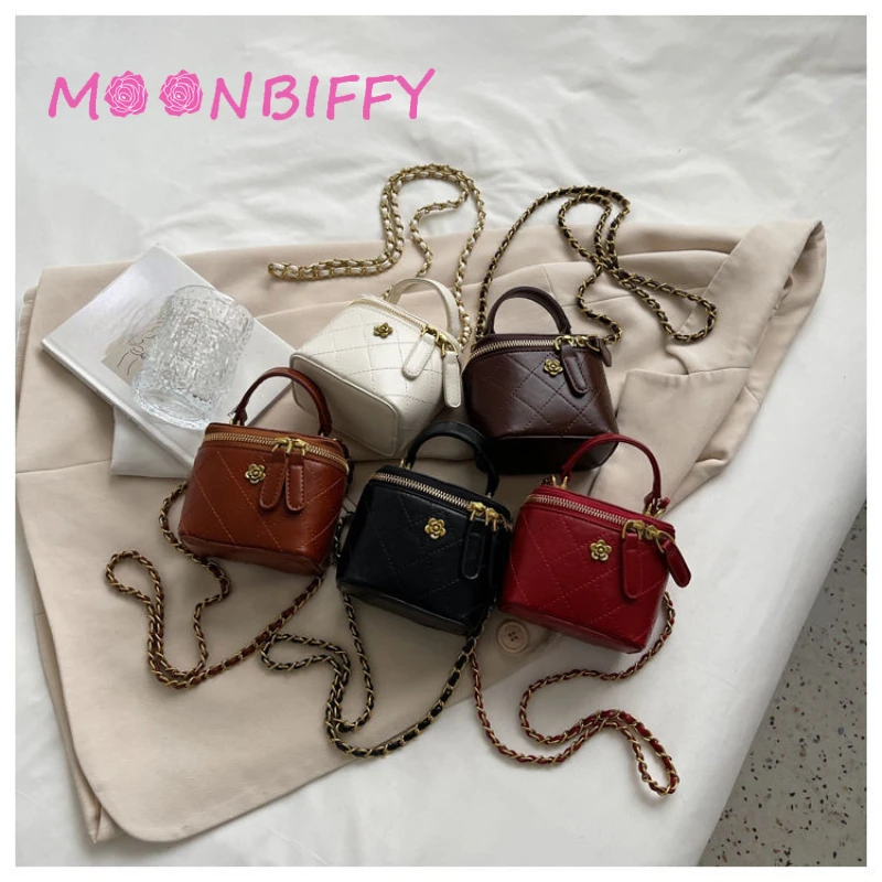 

Маленькая ручная миниатюрная сумка для губной помады, стильная сумочка на цепочке, мессенджер, косметичка, Роскошный дизайнерский саквояж ...