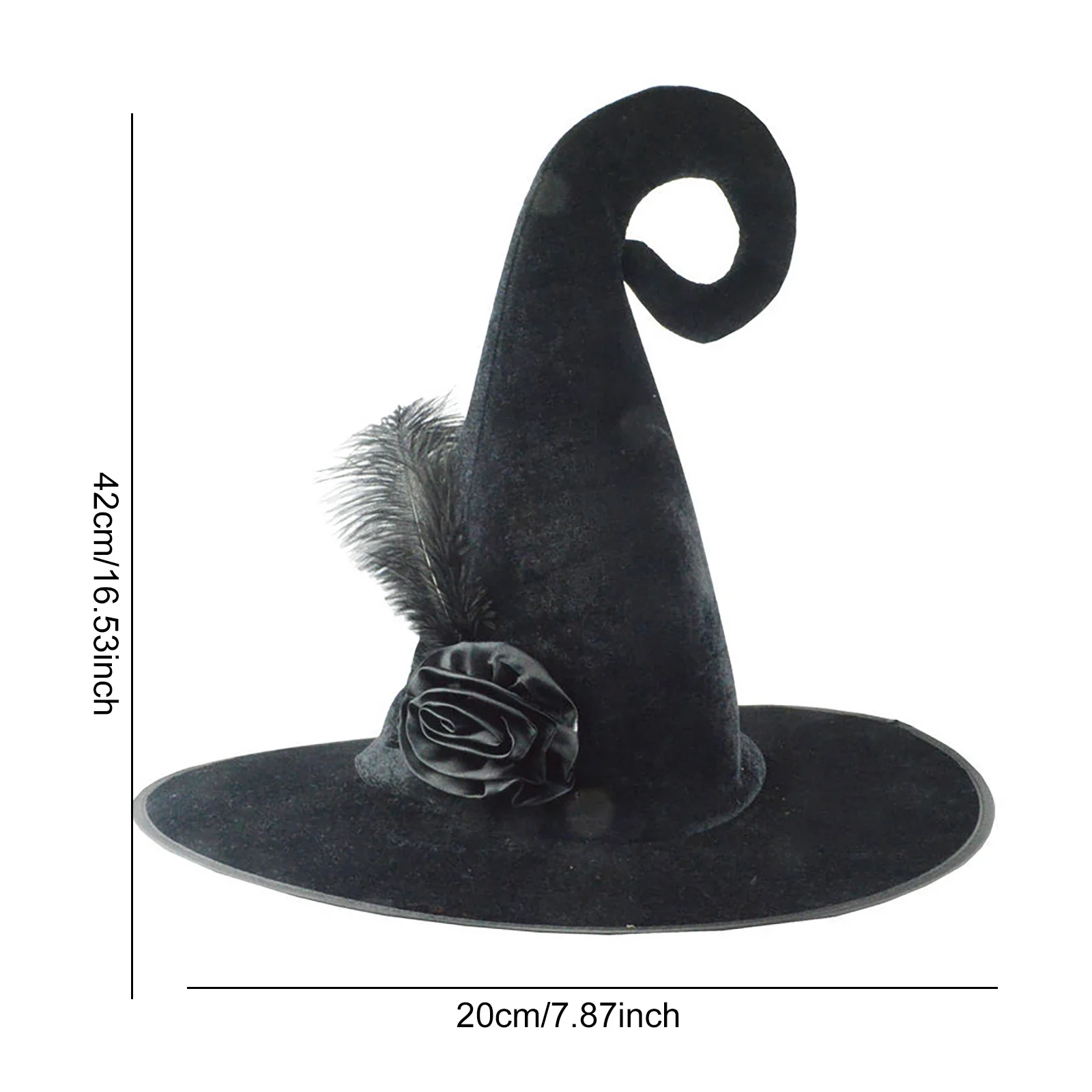 

Черная бархатная шляпа ведьмы