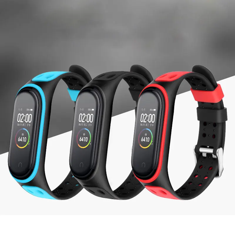 

Silicone Smart watchband for xiaomi mi band 7 6 5 4 Wristband Mi band replacement belt correa for XIOmi mi band 3 4 5 bracelet