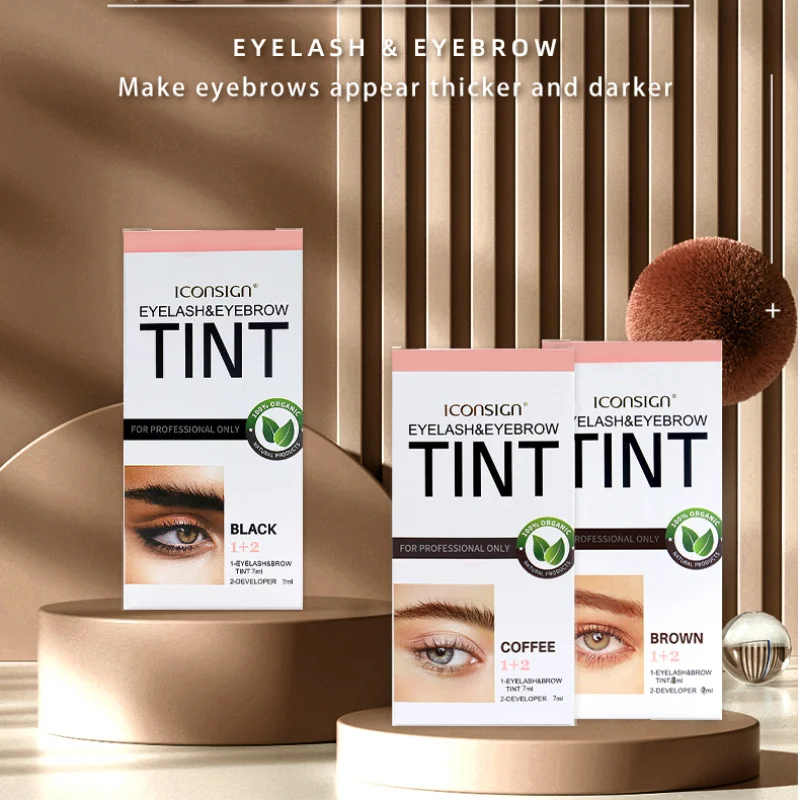 3-Color Hair Dye Eyebrow Dye Set Waterproof Quick Drying Bea