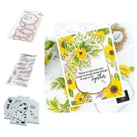 2022 sunflowers washi metal cutting dies scrapbook decorate embossing stencils diy greeting card handmade craft stamps set molds