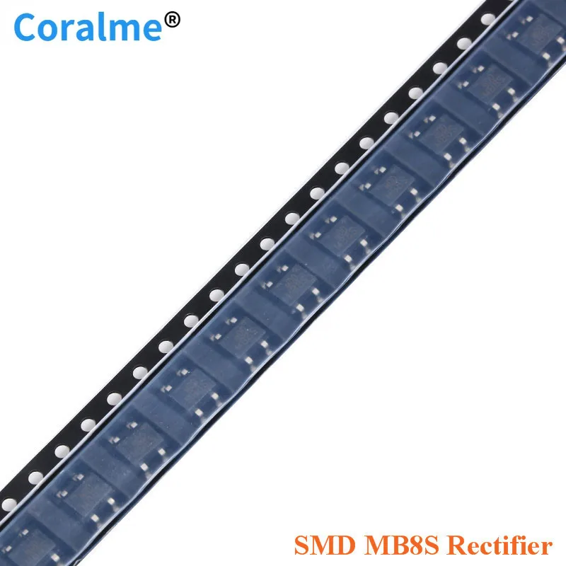 

100pcs Original SMD MB8S 0.5/0.8A 800V Bridge Rectifier Single-Phase Glass Passivation Rectifier Bridge