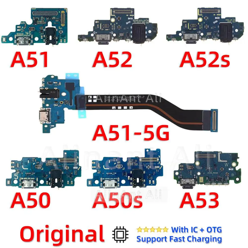 

Original USB Fast Charging Dock Charger Flex Cable For Samsung Galaxy A50 A50s A51 A52 A52s A53 A40 A40s A41 A42 4G 5G Parts