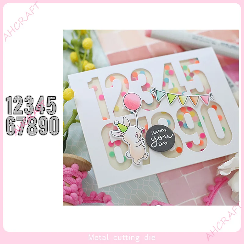 

Digits 0-9 Metal Cutting Dies DIY Making Scrapbooking Photo Decorative Embossing Paper Cards Crafts