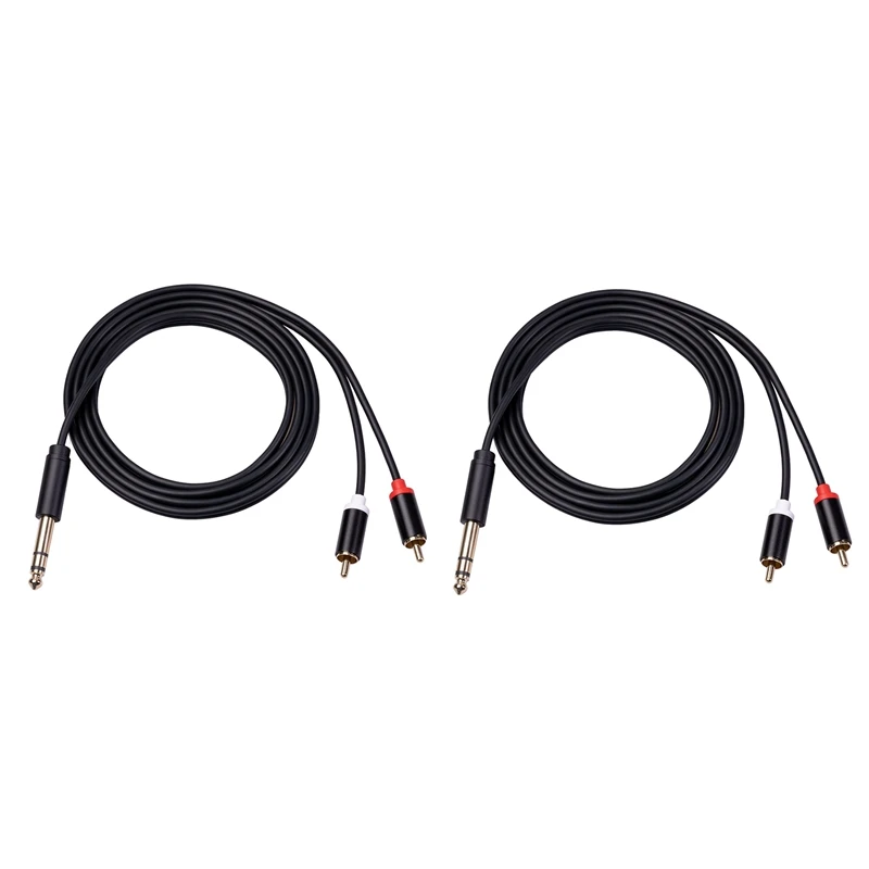 

Кабель 2x6,35 мм-2RCA, кабель RCA 6,35 мм штекер на 2 RCA штекер стерео аудио адаптер Y разветвитель RCA кабель-3 метра