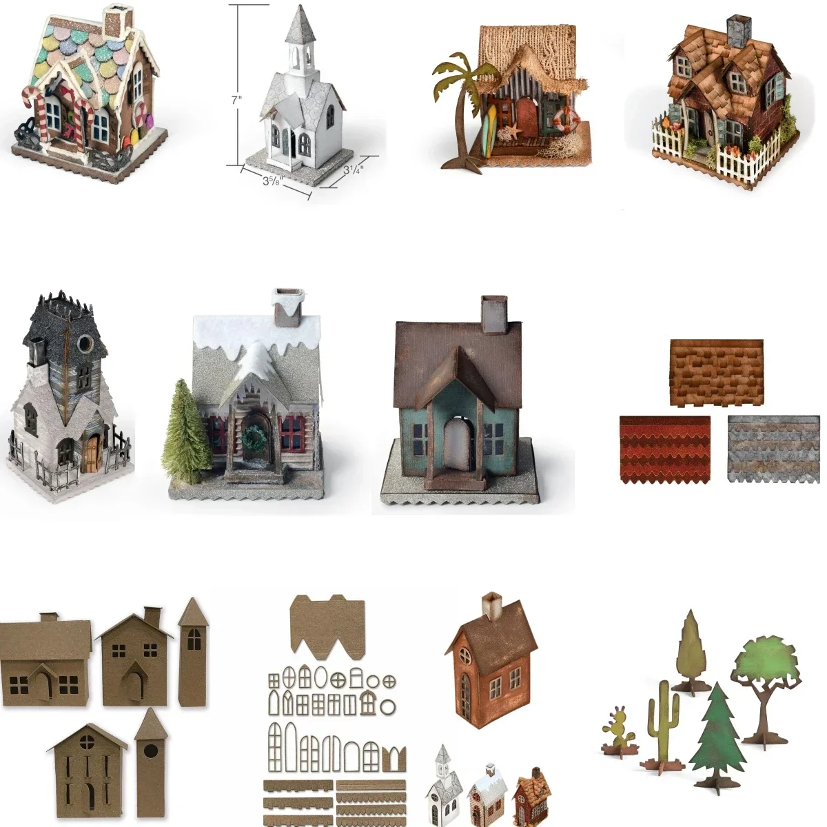 Название товара wholesale Коллекция New Village Металлические штампы для DIY Скрапбукинг