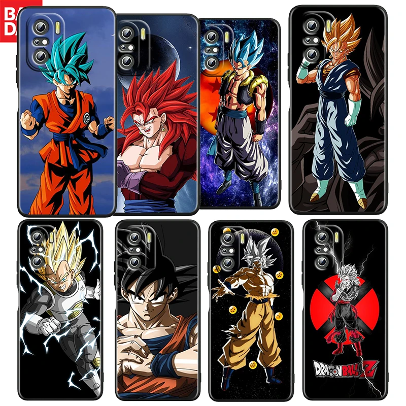 

Dragon Ball Cool Goku For Xiaomi Redmi K50 K40 Gaming K30 K20 Pro 5G 10X 9T 9A 9C TPU Soft Black Phone Case Funda Coque Cover