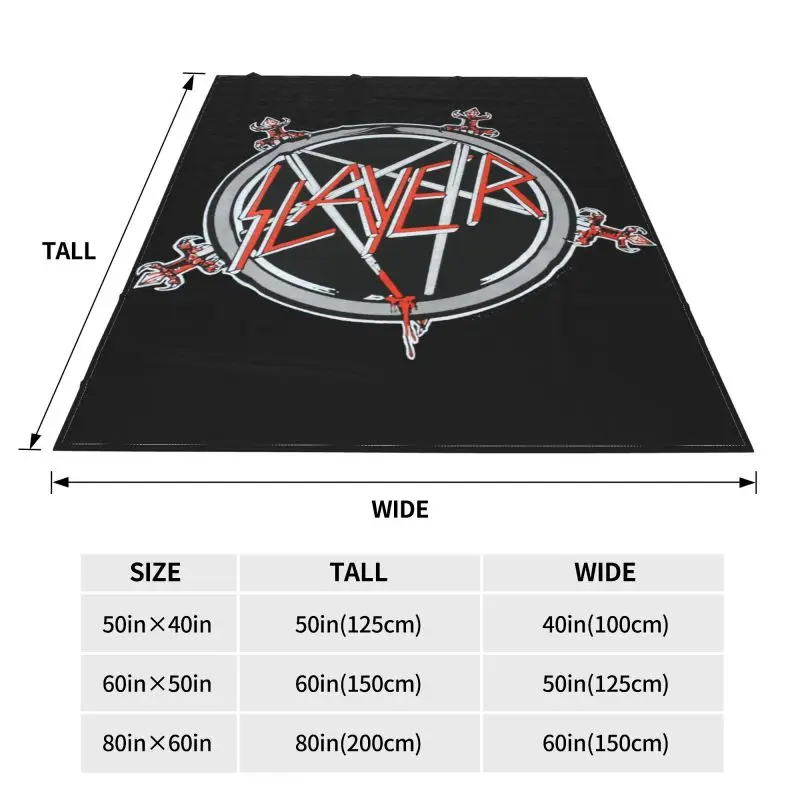 Металлическое одеяло Slayer с логотипом пентаграммы Осеннее покрывало дышащее из