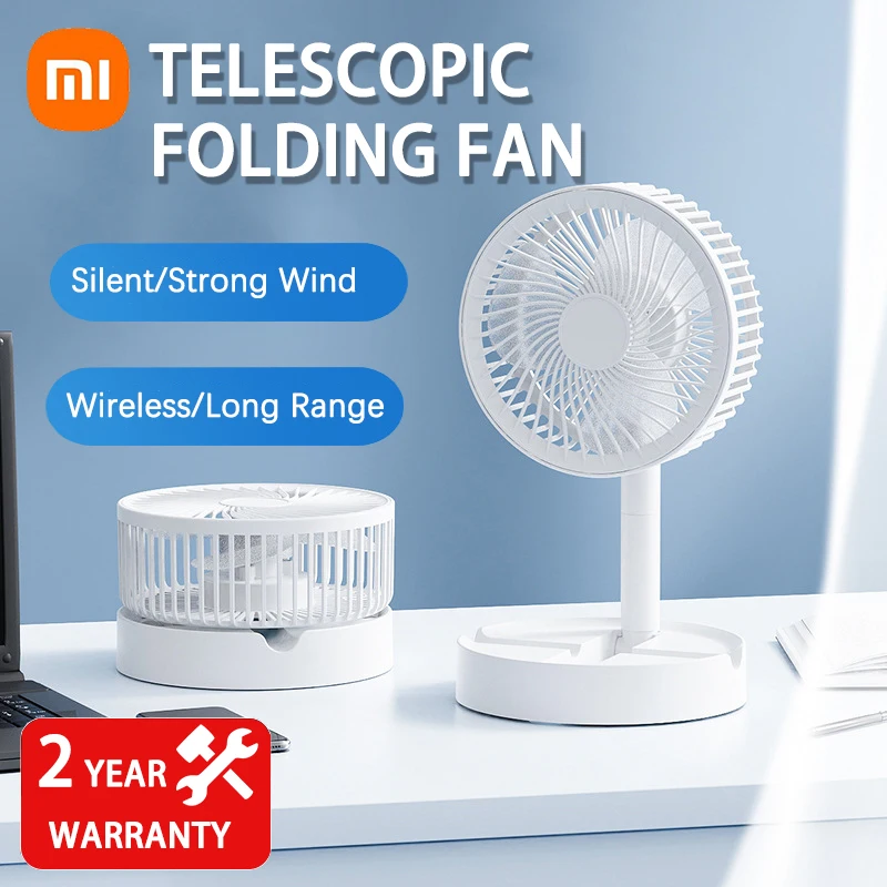 

Xiaomi Desktop Foldable Fan Portable Household USB Rechargeable 3 Speed Mute Fan Electric Adjustable Air Conditioner Cooling Fan