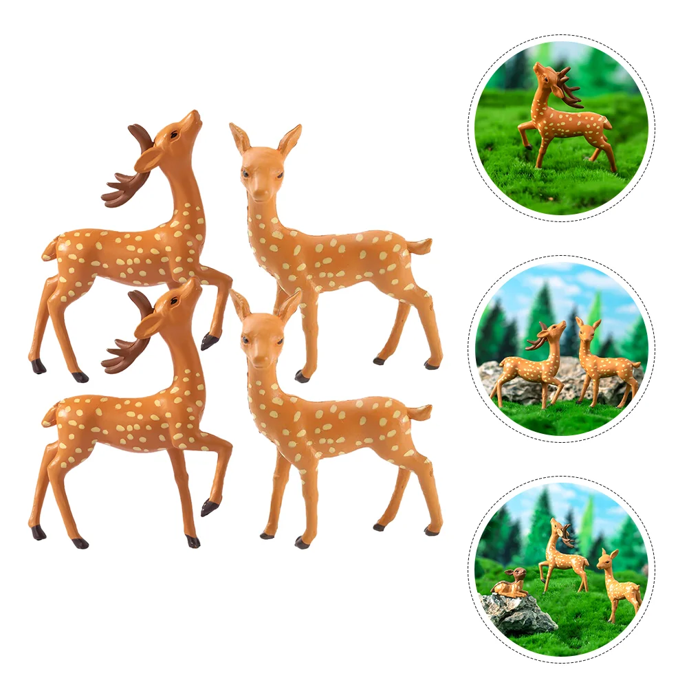 

Animal Deer Figurine Party Decorations Small Garden Statue Figurines Outdoor Ornament Models