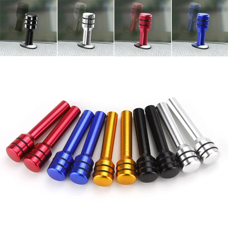 

1/2PCS Universal Alloy Car Truck Interior Door Lock Knob Pull Pins Aluminum Auto Car Security Door Lock Pins Knob Car Accessory