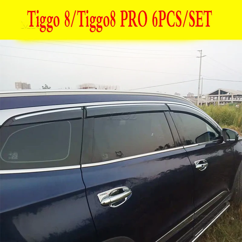 

Для Chery Tiggo 8 Tiggo 8 Pro Max 2018-2023 оконный козырек, дефлектор, защита от дождя, навесы, внешние защитные автомобильные аксессуары, ремонт