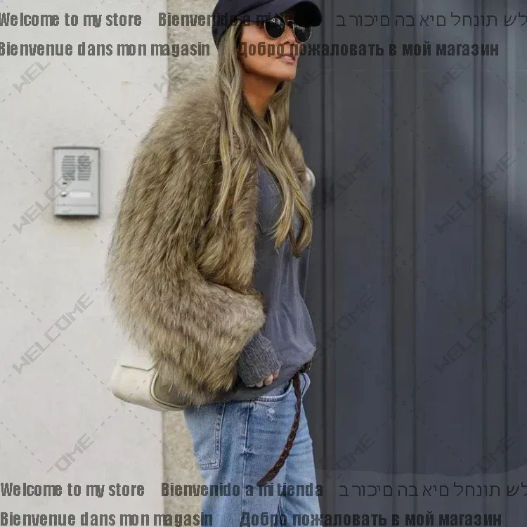 Куртка Шикарный V-образный вырез с длинными рукавами Плюшевый кардиган Пальто