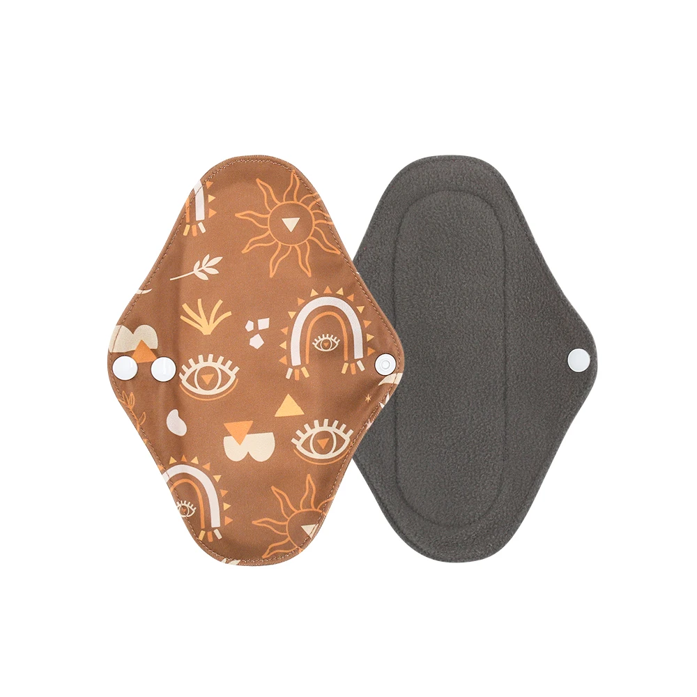 

Washable Cloth Menstrual Pad Reusable Bamboo Charcoal Sanitary Pad 5-Pcs