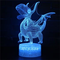 mythical animals dinosaur 3d lamp acrylic usb led nightlights neon sign lamp xmas christmas decorations for homebirthday gifts