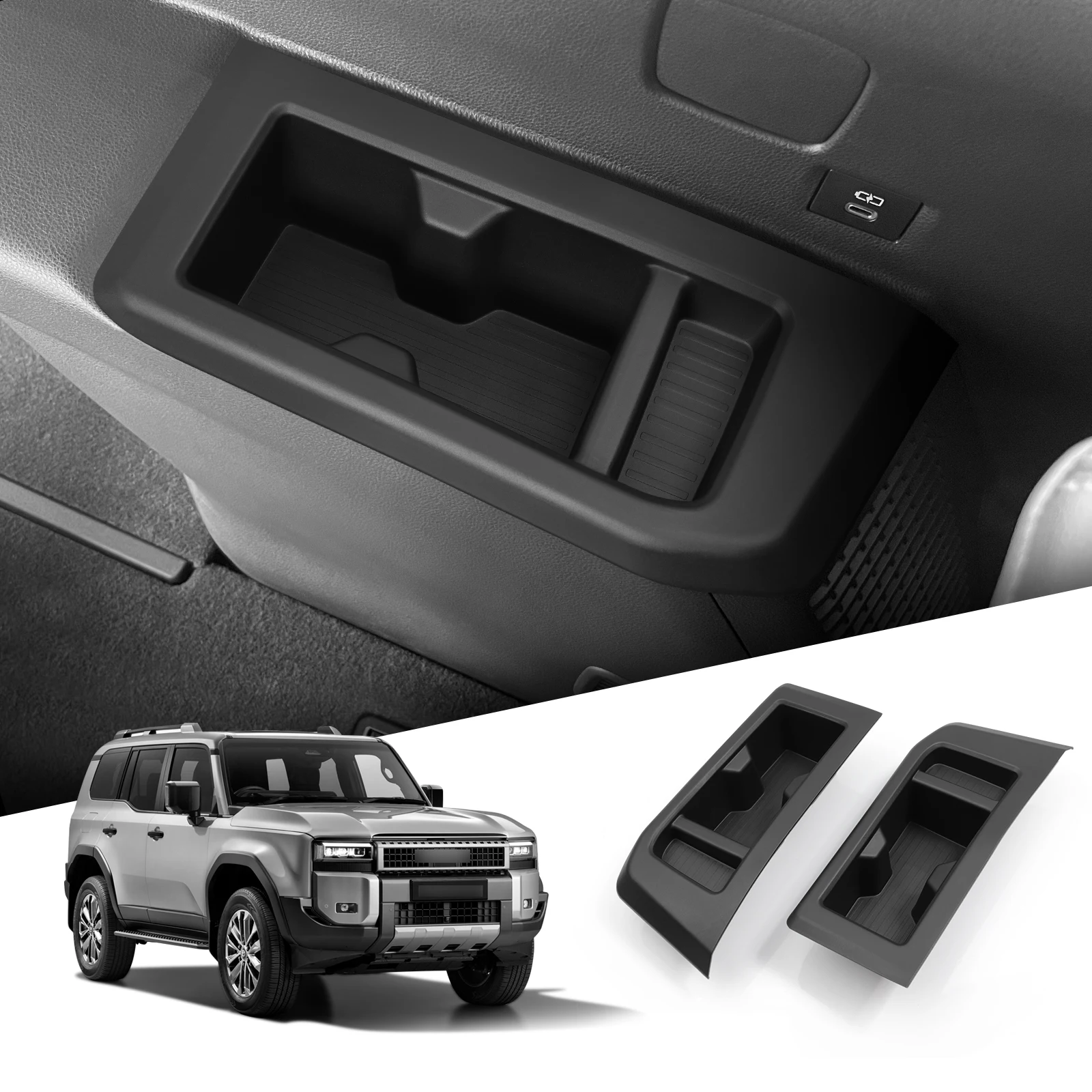 ZUNDUO для Toyota Land Cruiser Prado 2024 250 J250 LC250 7-местный трехрядный держатель стакана с водой