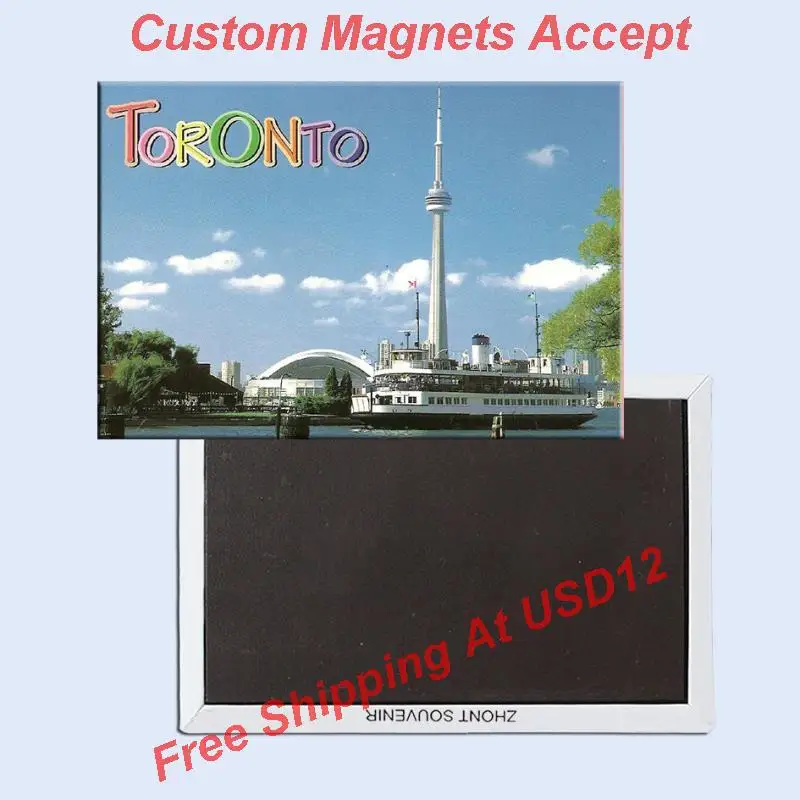 

78*54*3 мм старая открытка, Торонто металлическая обернутая сувенир магниты на холодильник 20337 жесткая пластина туристические воспоминания