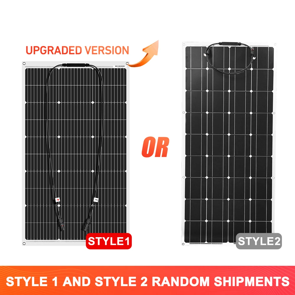 

18V Monocrystalline 100W Flexible Solar Panel For Car/Boat/ Home Solar Charge 12V Waterproof Solar Panel China