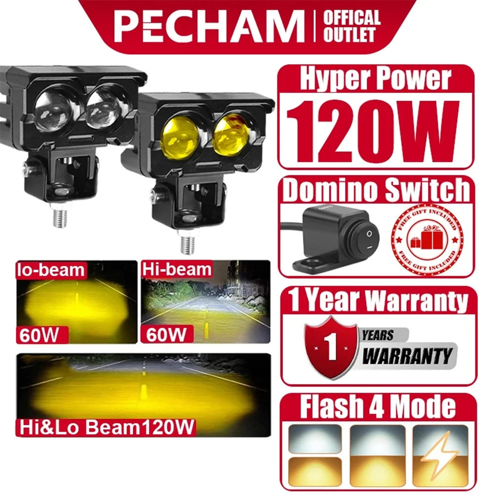 3 дюйма 120 Вт мини-лампа для вождения мотоцикла автомобиля противотуманная лампа