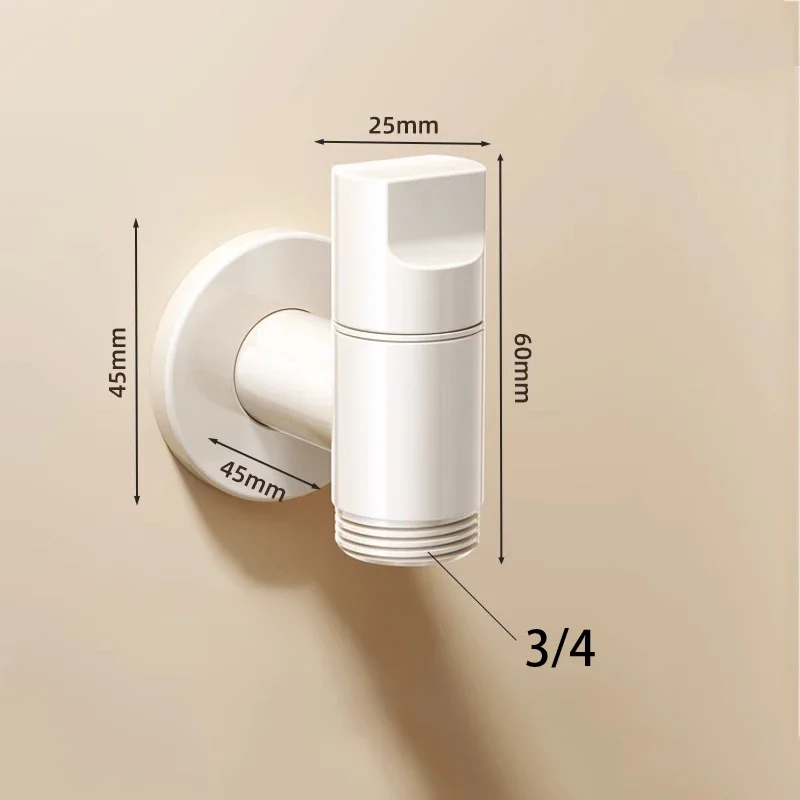 Белый угловой клапан для туалета Автоматический водяной стиральной машины