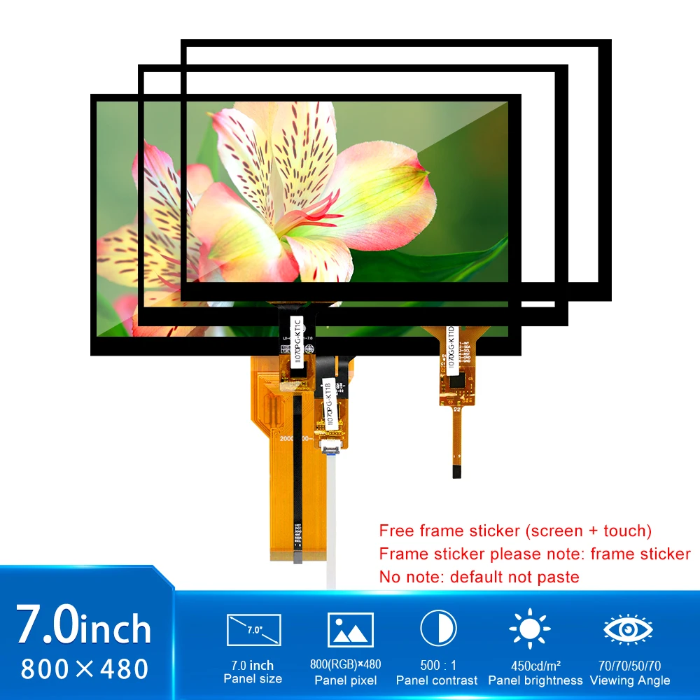 

Manufacturer 7 inch Capacitive touch screen TFT LCD FPC lcd display 800 * 480 resolution 450 brightnessBM070BS4-K45For Navigator