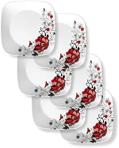 

Square Chelsea Rose Chip Resistant Lunch Plate 9in (22.5cm) 6 Pack