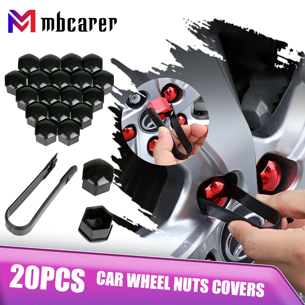 

20Pcs 17mm Car Wheel Nuts Covers Auto Caps Hub Screw Protector Bolt Head Cover Cap Plastic Tire Wheel Screw Bolts Car Styling Z2