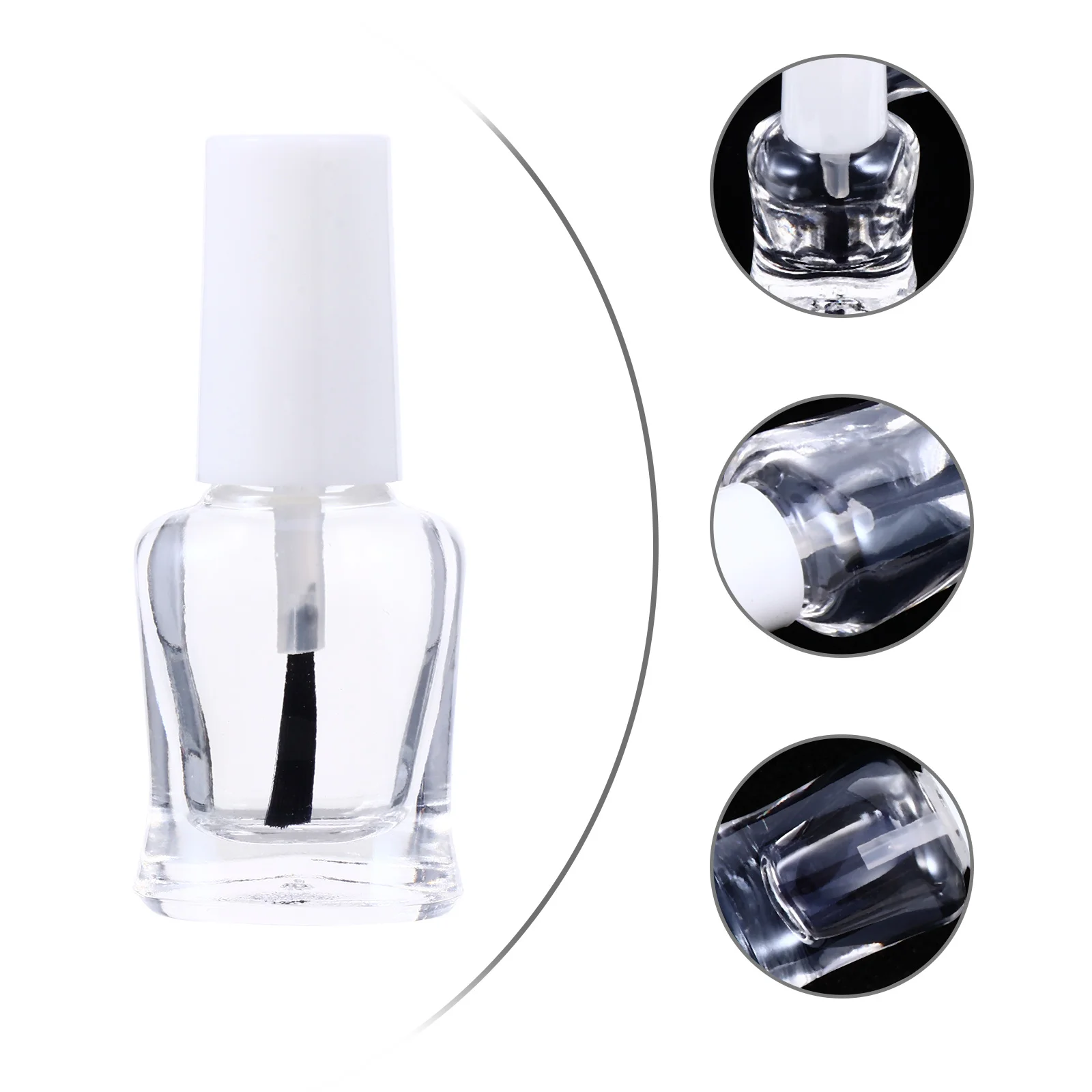 

20 Pcs Nail Polish Glass Bottle Gel Bottles Clear Container Dispenser Transparent Nails