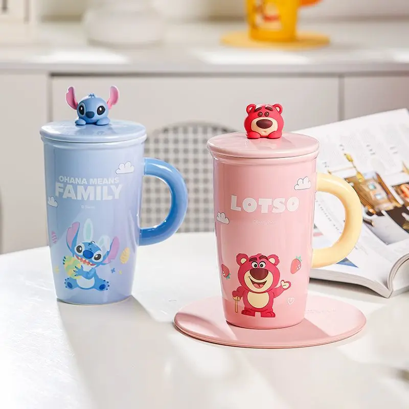 Новая керамическая кружка с принтом Пуха Disney Lotso Stitch осенняя большая