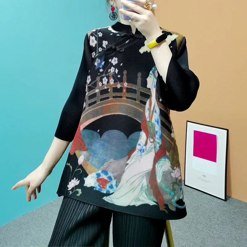 Женская футболка новинка 2022 свободная тонкая с круглым вырезом и принтом мяса