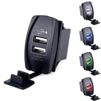 universal car motorcycle waterproof 2 port dual usb charger for iphone samsung 3 1a mini auto charger adapter car charger