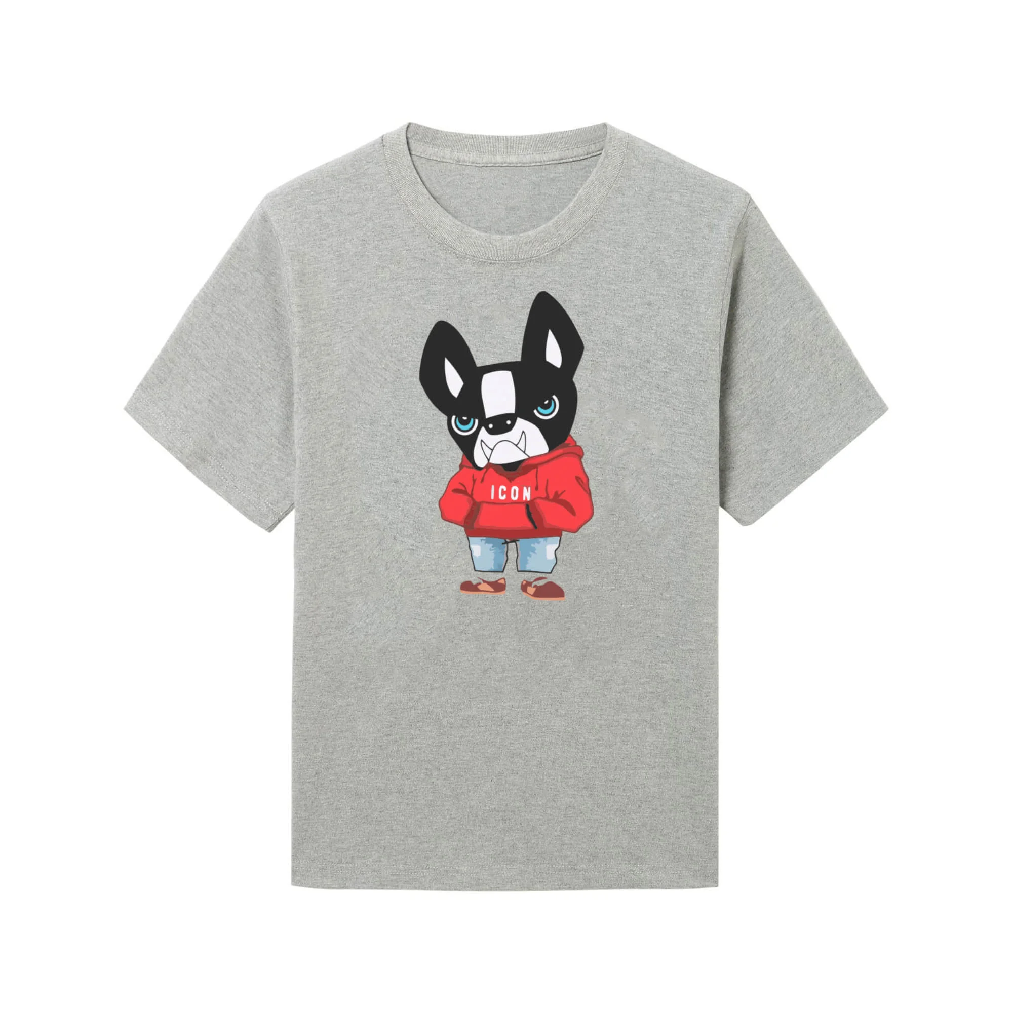 

Mens Luxury Brand T-Shirt Designer Cotton Icon Dog Graphic-print T-shirt Print T-shirt Male Short Sleeve Street Fashion 270g Tee