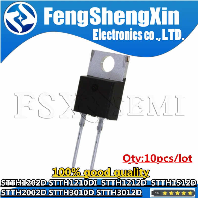 10 шт. STTH1202D STTH1210DI STTH1212D STTH1512D STTH2002D STTH3010D STTH3012D TO-220