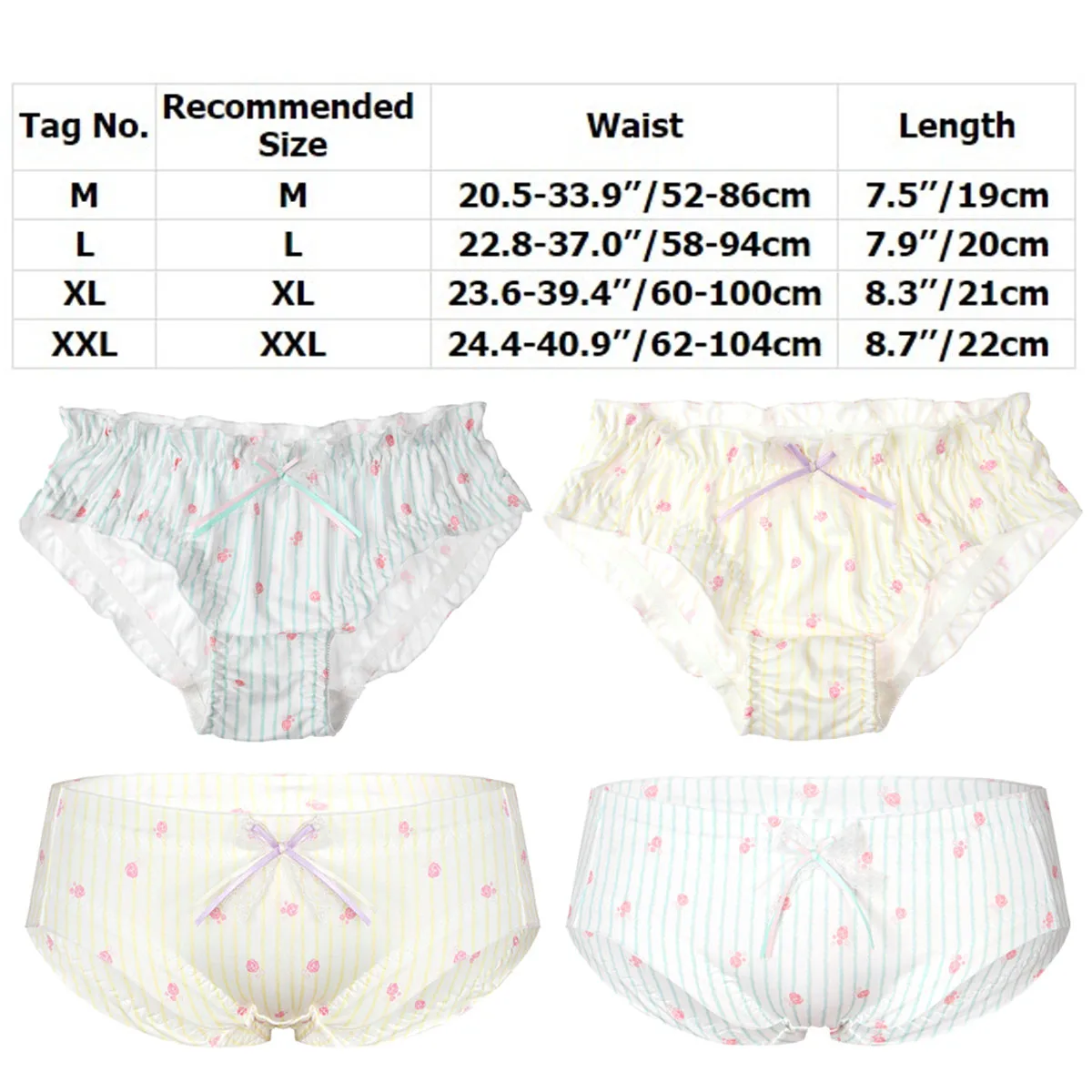 Трусы-брифы мужские хлопковые в горошек с оборками |