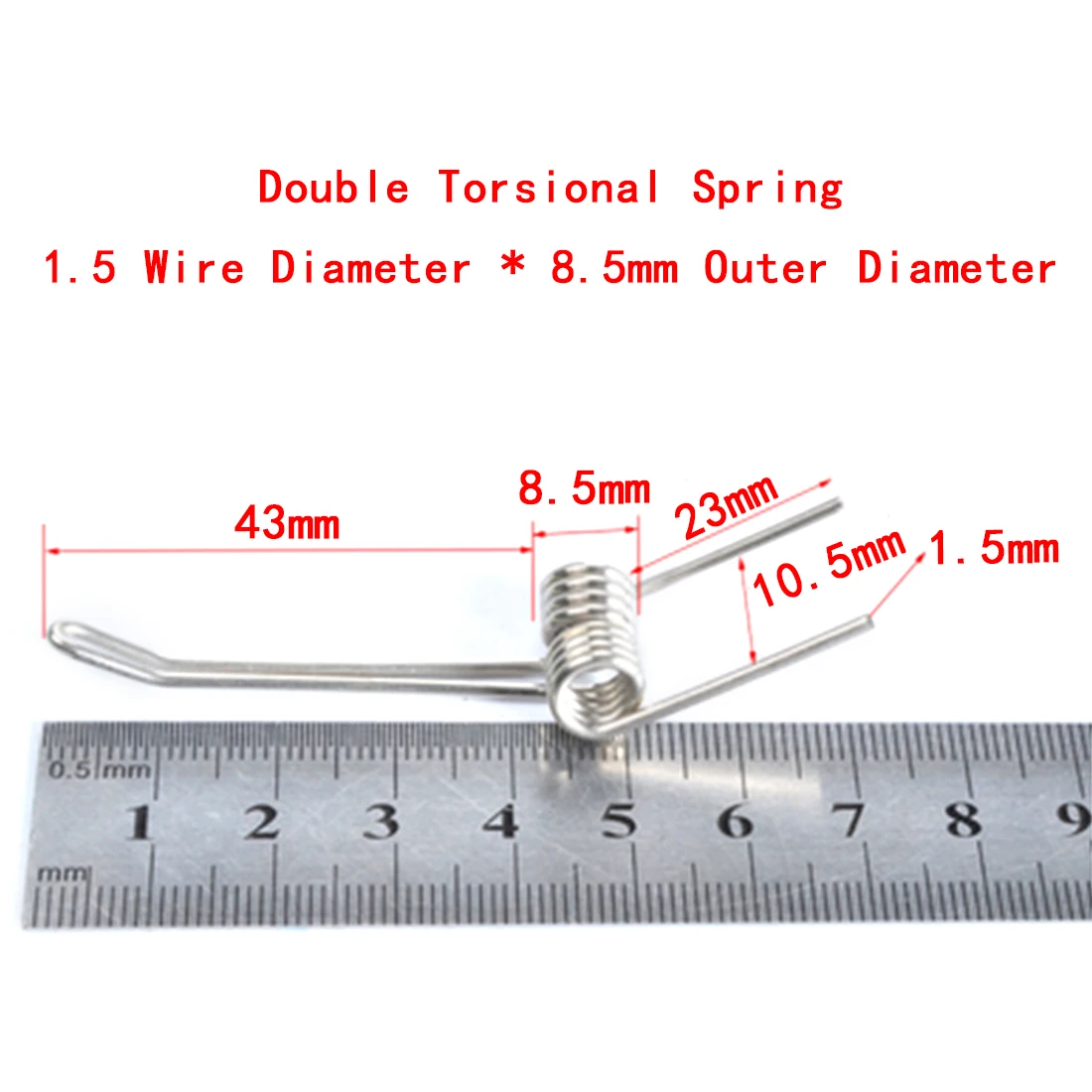 2pcs Multifunctional Steel Double Torsional Springs 2mm Wire Diameter DIY New |