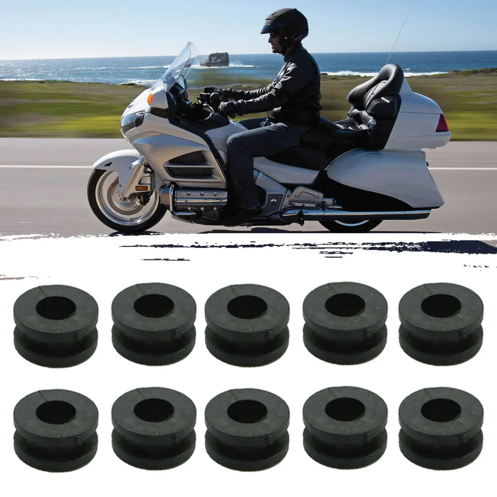 

10pcs Black Rubber Side Cover Grommets Fairing for Honda Goldwing GL1000 GL1200 GL1500 Professional Car Accessories