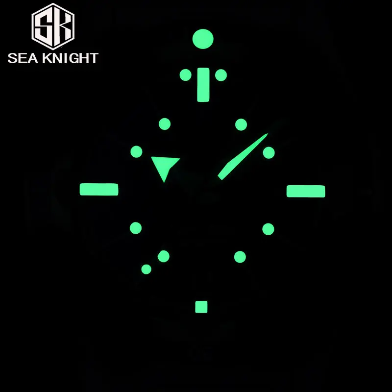 SEA KNIGHT мужские автоматические механические наручные часы 200 м водонепроницаемые дайверские часы из стали 316L C3 супер светящийся сапфировое стекло (art.: 3920ce3e0ccda) - 3920ce3e0ccda
