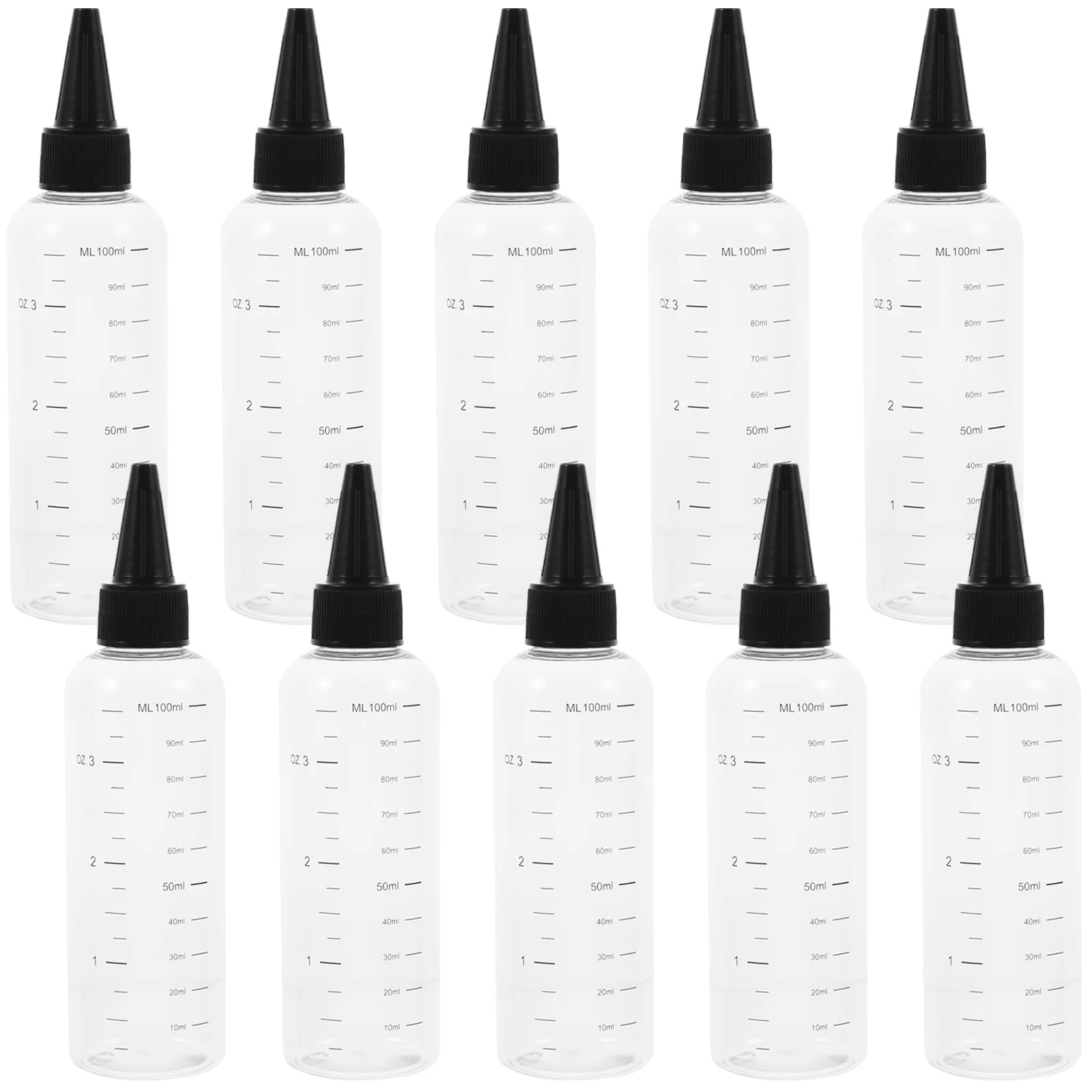 

Bottles Bottle Squeezeliquid Hair Dispensing Oilcontainer Applicator Empty Dropperscale Transparent Graduated Visible