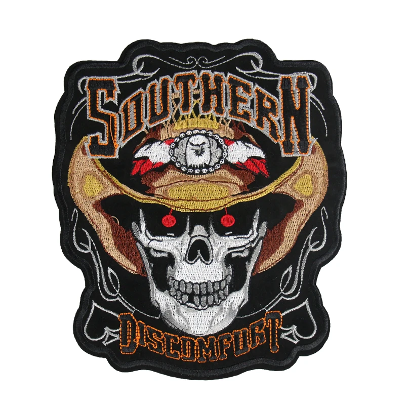 

Large Embroidered Skull Cloth Applique Pattern Fashion Clothes Denim Jacket Sweater Patches Decorative Accessories Patches