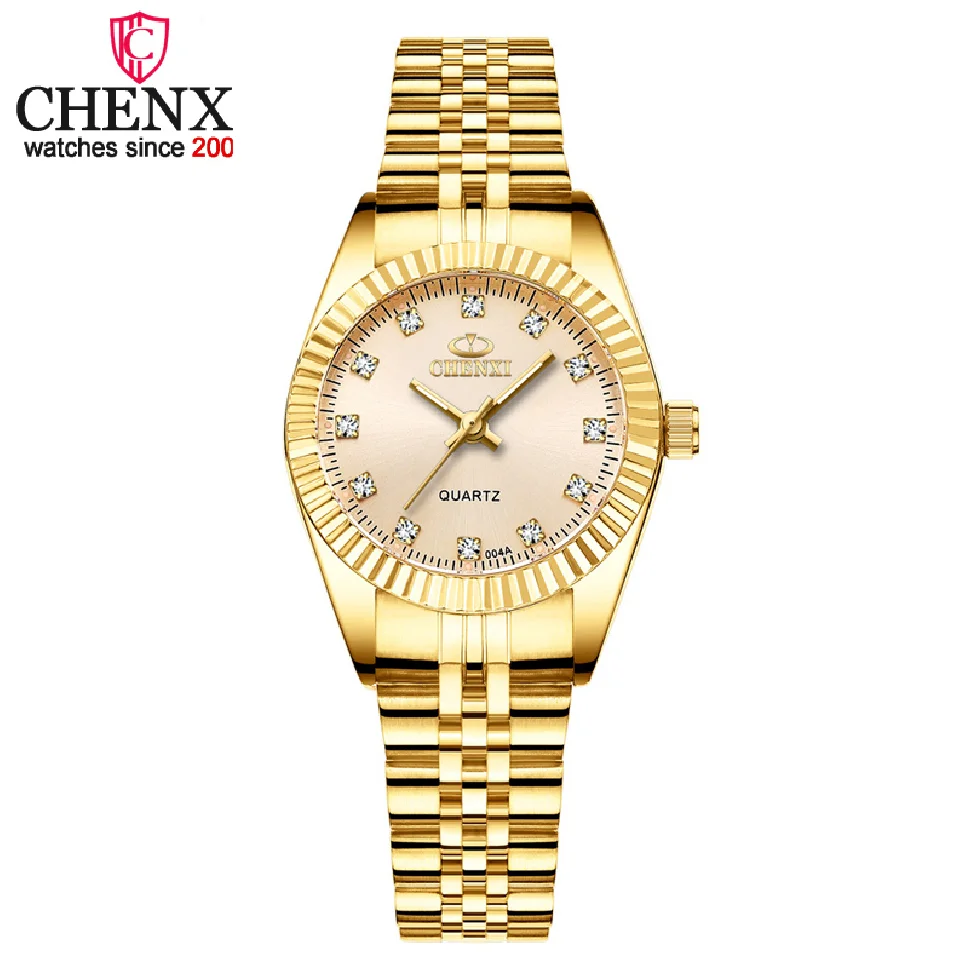 CHENXI Brand Girl Watch Women Fashion Casual Quartz Watches Ladies Gloden Stainless Steel Female Gifts Clock Wristwatch