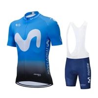 2022 new movistar bicycle cycling breathable jersey 19d gel cushion bicycle racing cloth cycling jersey mallot ciclismo hombre