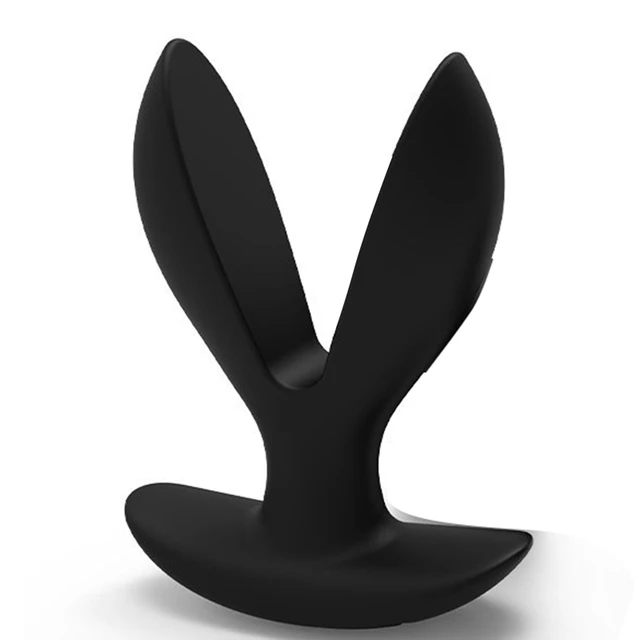 Soft Silicone V Opening Anal Butt Plug Big Anal Dilator Expander Massage Stimulator Adult Lesbian Gay Sex Toys Black Silicone 1