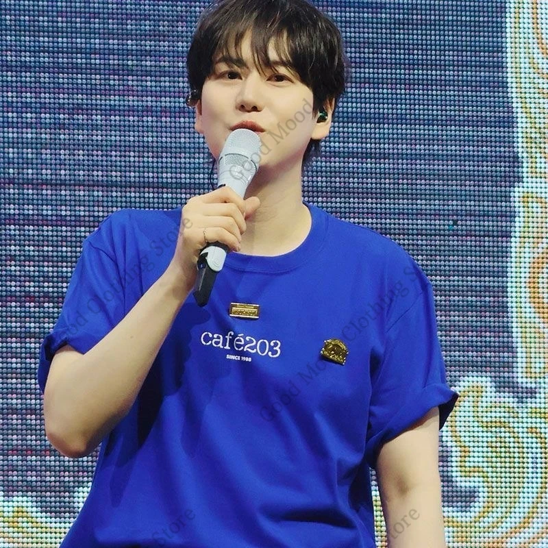 Фото Футболка Super Junior с принтом Cho Kyu Hyun, унисекс, летняя, из высококачественного хлопка, с коротким рукавом, K-pop №4