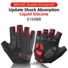 Велосипедные перчатки ROCKBROS, противоударные перчатки с открытыми пальцами, для сенсорных экранов, осень-весна, велосипед, перчатки, гель