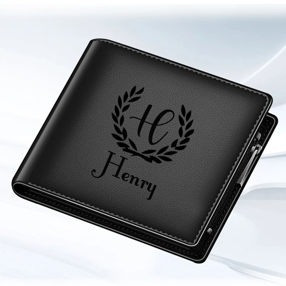 Винтажный мужской кошелек по индивидуальному заказу горизонтальный и