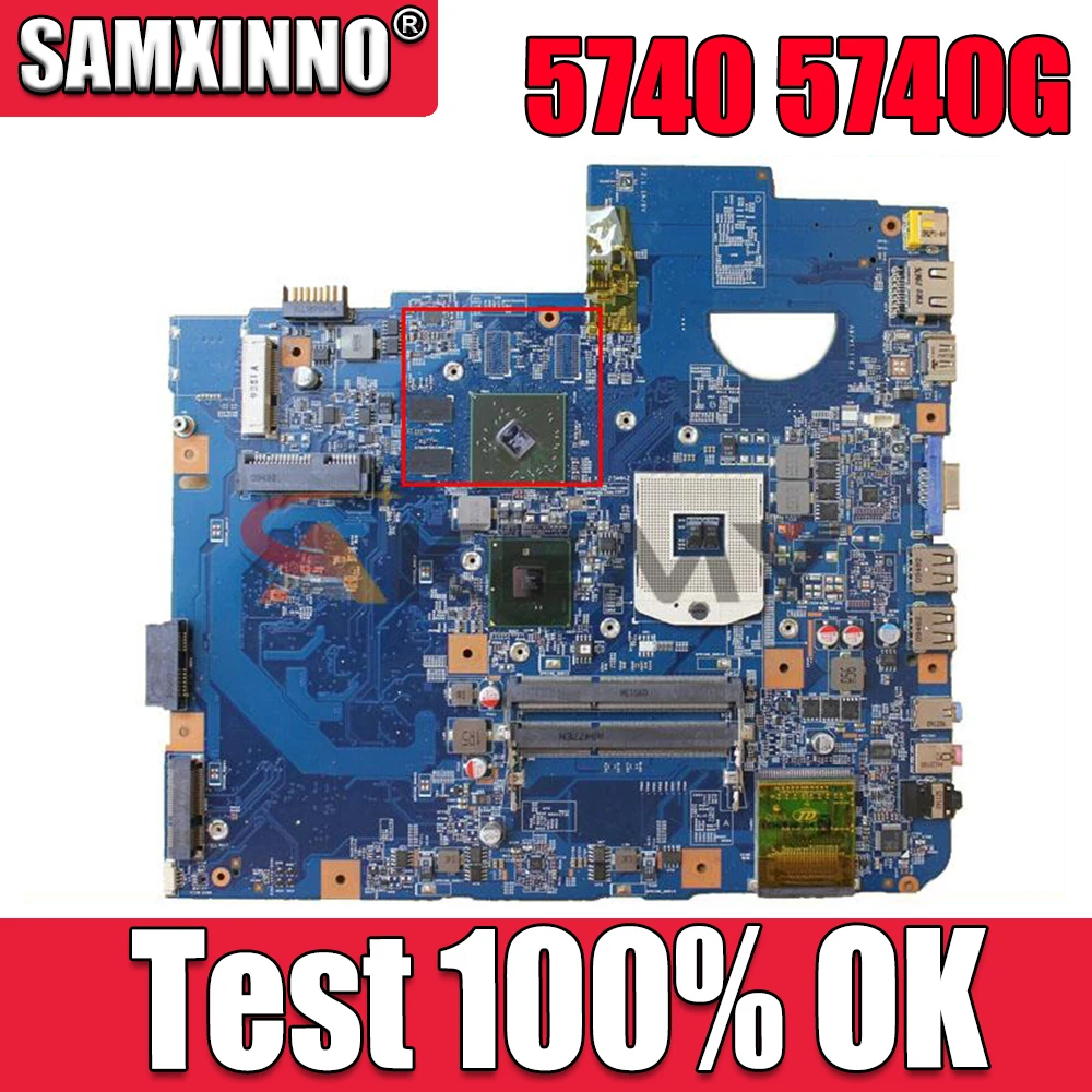 Материнская плата для ноутбука ACER 5740 5740G 488.4gd01.01m 09285-1M HM55 512M DDR3 100% хорошо работает -